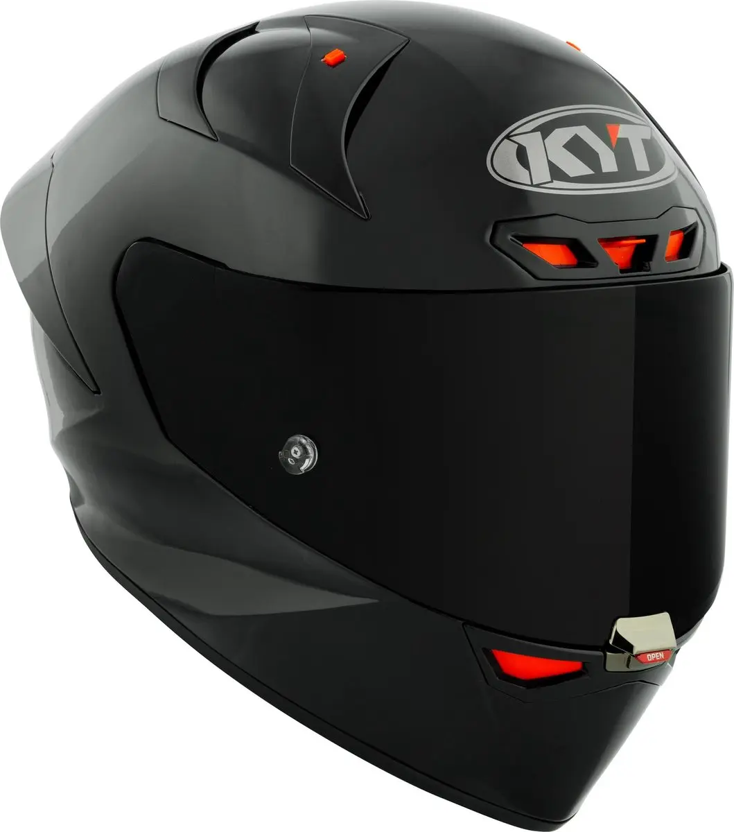 KYT KX-1 Race GP Plain Helm M - Zwart - afbeelding 6 van 6