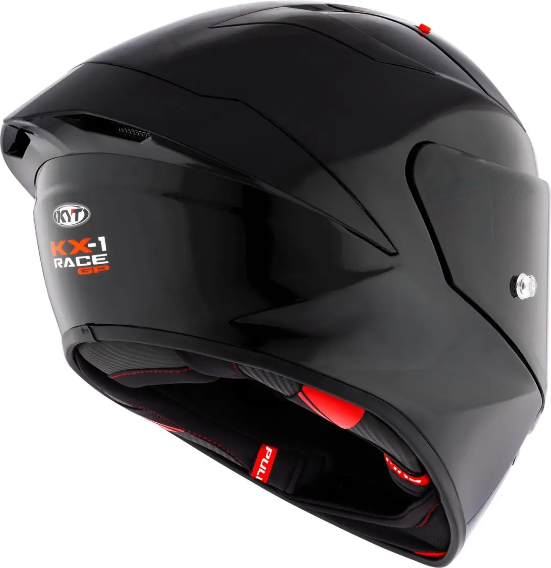 KYT KX-1 Race GP Plain Helm M - Zwart - afbeelding 4 van 6