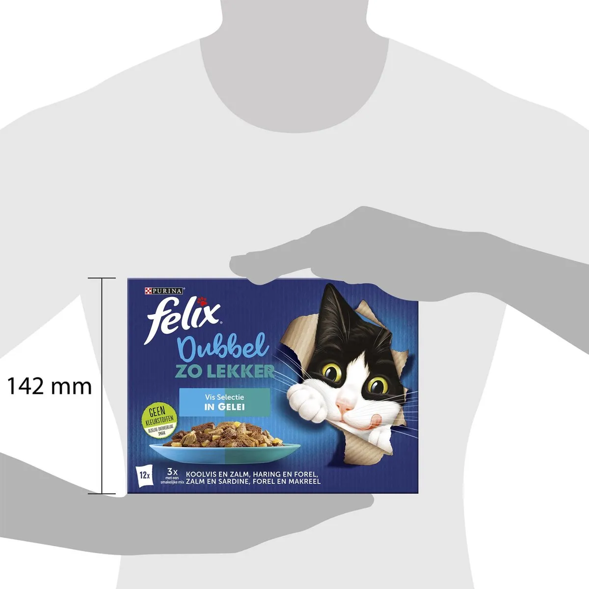Felix Dubbel Zo Lekker in Gelei Vis Selectie Kattenvoer - 48 Stuks