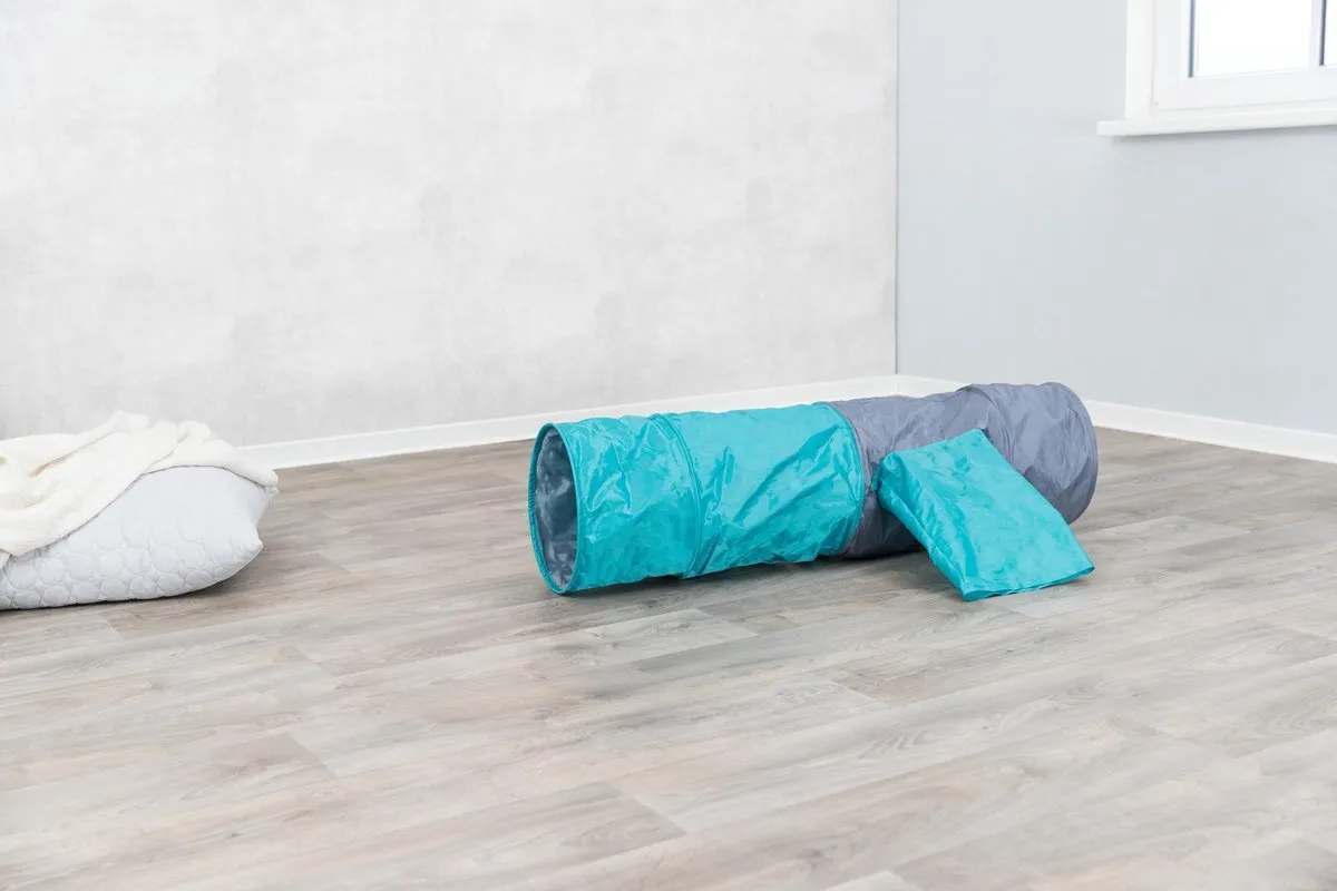 Trixie Speeltunnel Kat - 115x30x30cm - Blauw