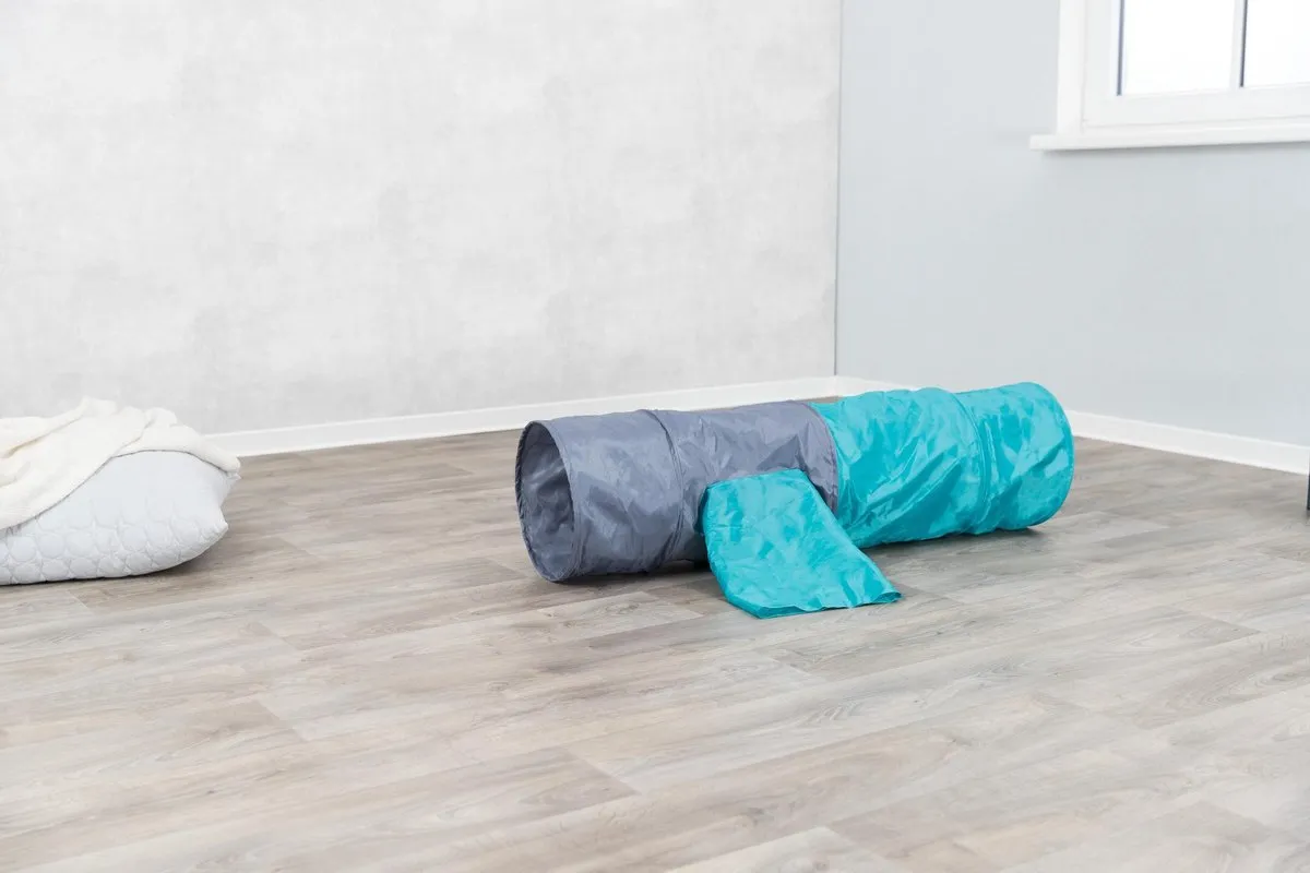 Trixie Speeltunnel Kat - 115x30x30cm - Blauw