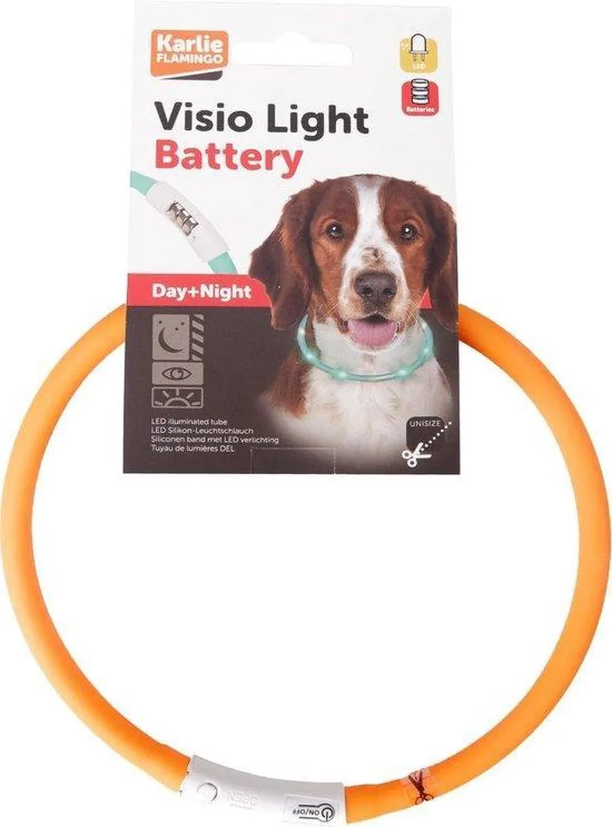 Flamingo Visio Halsband - 20-70cm - 16mm - Oranje