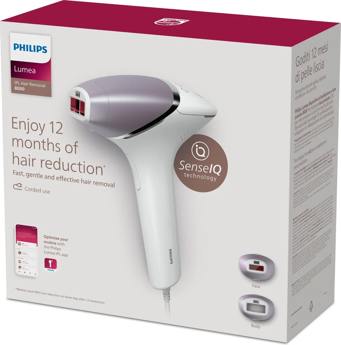 Philips Lumea Prestige 8000 BRI944/00 IPL Ontharingsapparaat - 450.000 Flitsen - Rosegold