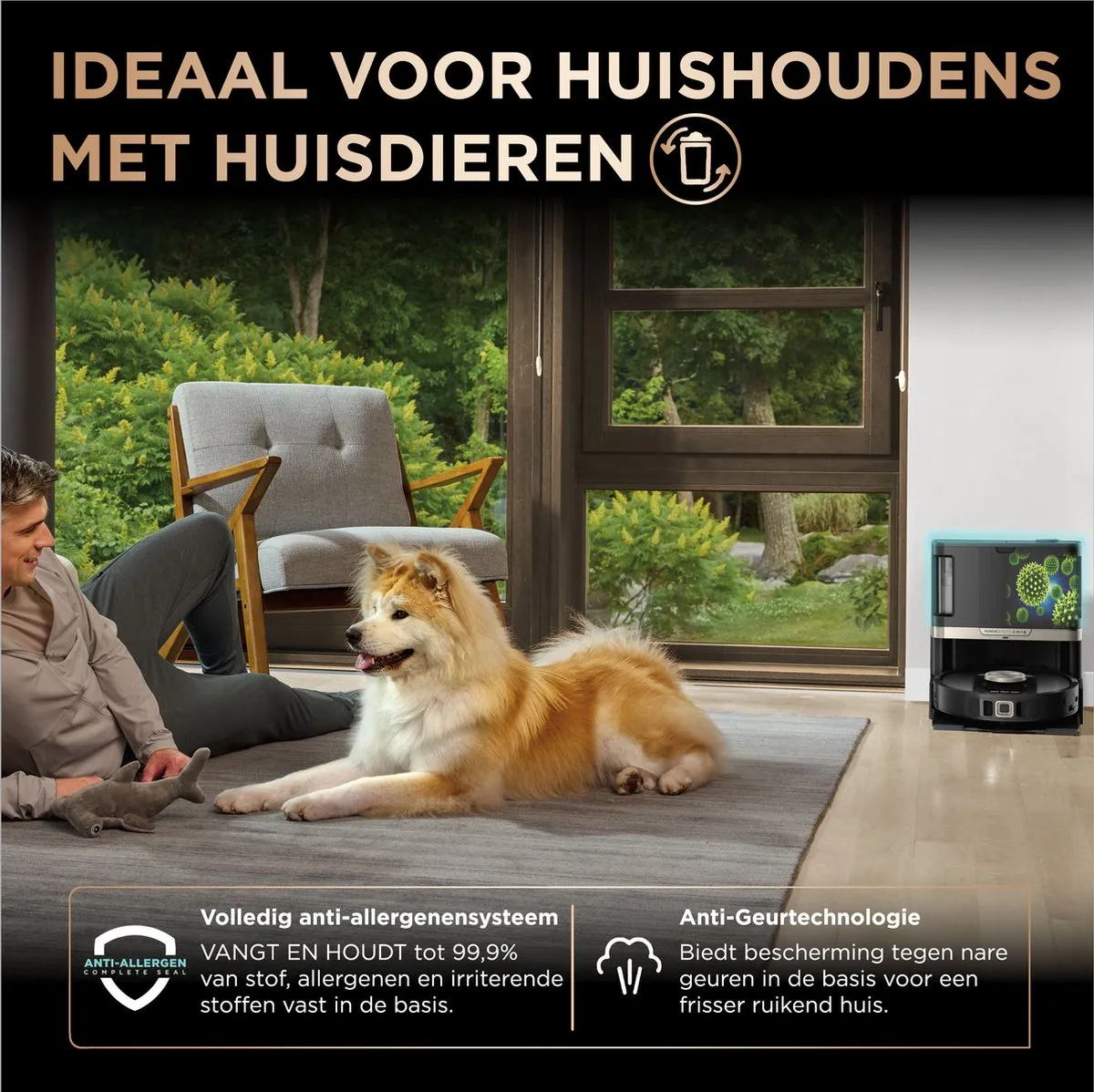 Shark PowerDetect NeverTouch Pro RV2800ZEEU Dweilrobot - Zwart
