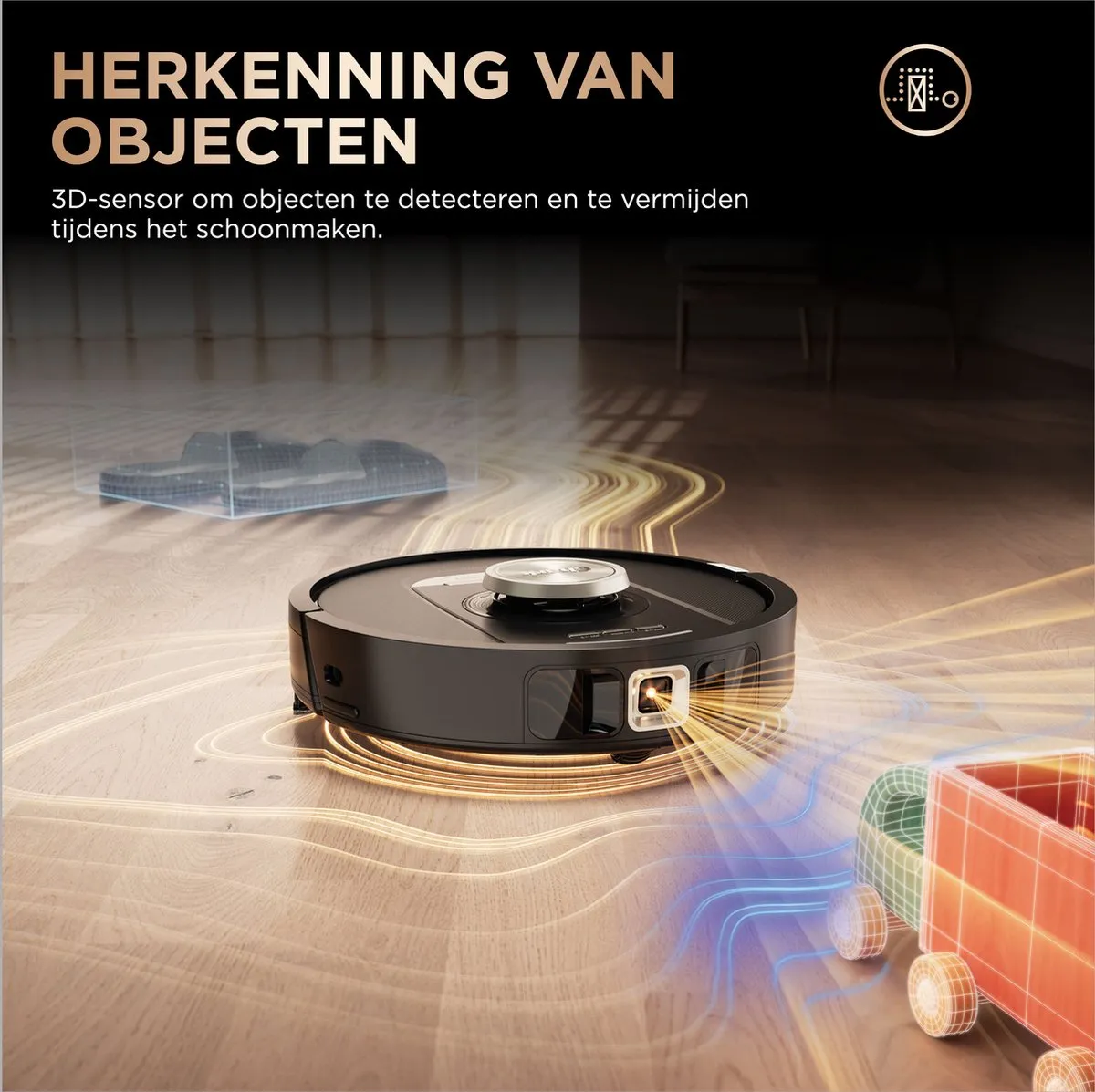 Shark PowerDetect NeverTouch Pro RV2800ZEEU Dweilrobot - Zwart