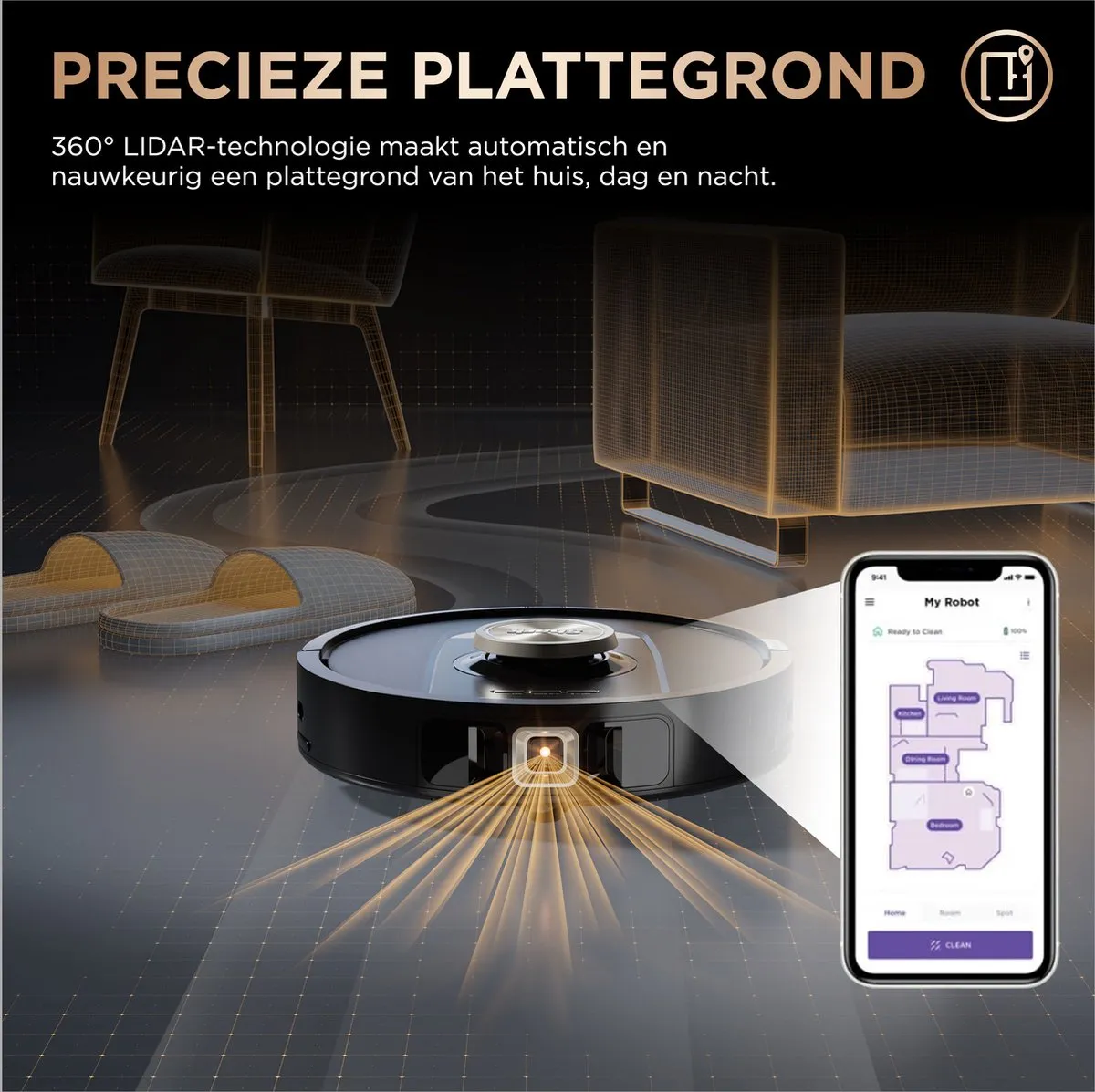 Shark PowerDetect NeverTouch Pro RV2800ZEEU Dweilrobot - Zwart