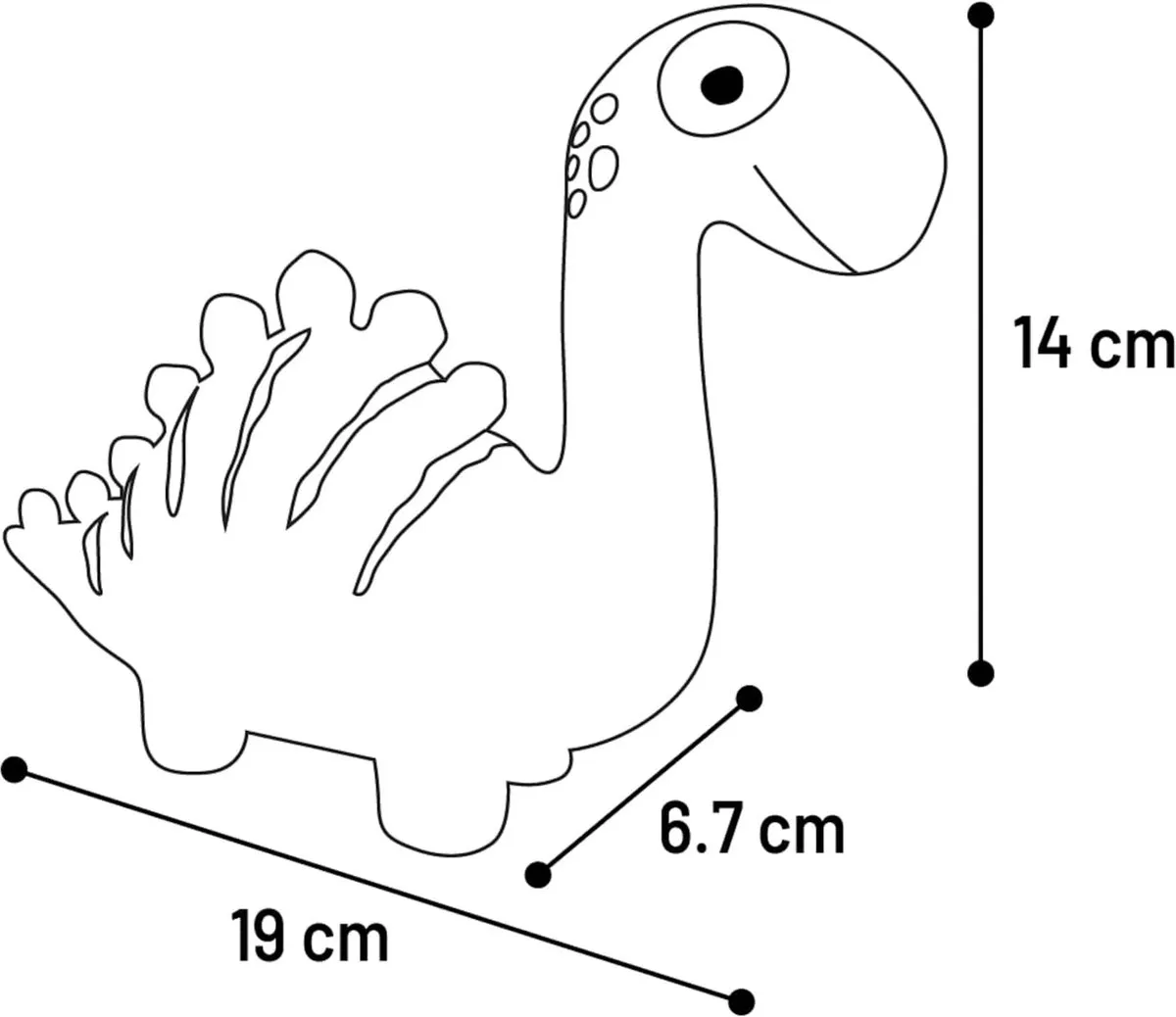Flamingo Puga Hs Puga Latex Dino - Groen - 6,7x19x14cm