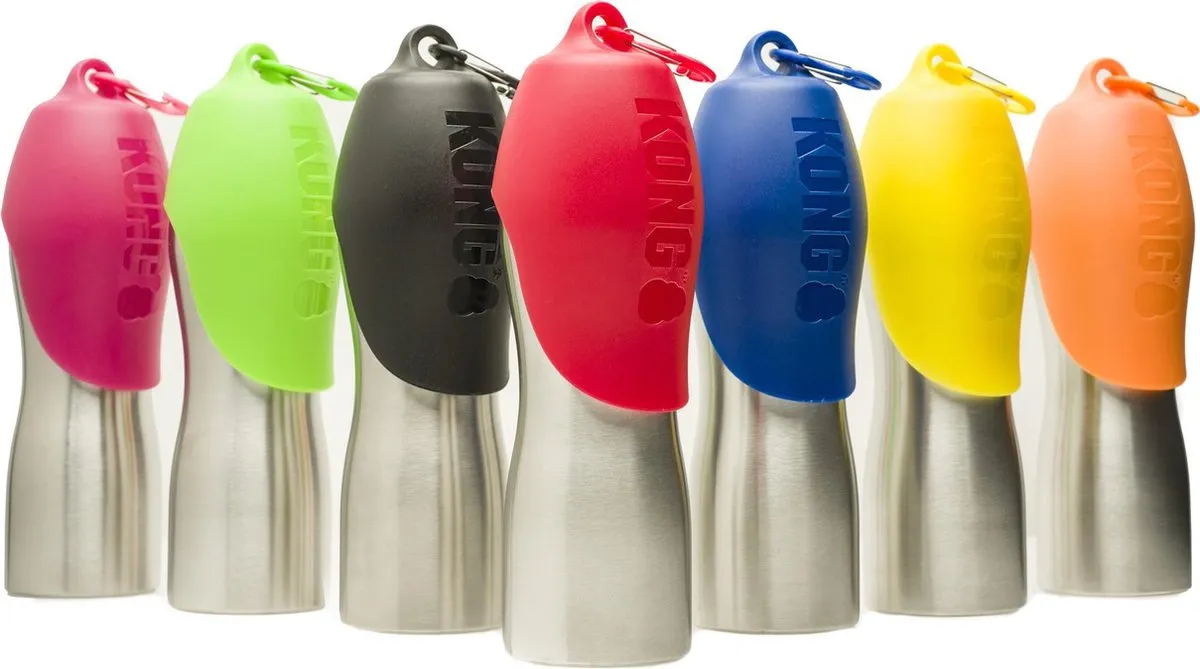 KONG H2O Drinkfles RVS - 280ml - Zwart