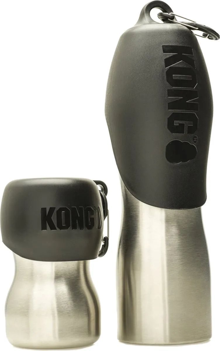 KONG H2O Drinkfles RVS - 280ml - Zwart
