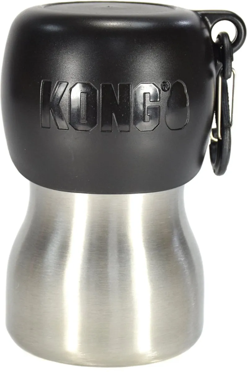 KONG H2O Drinkfles RVS - 280ml - Zwart