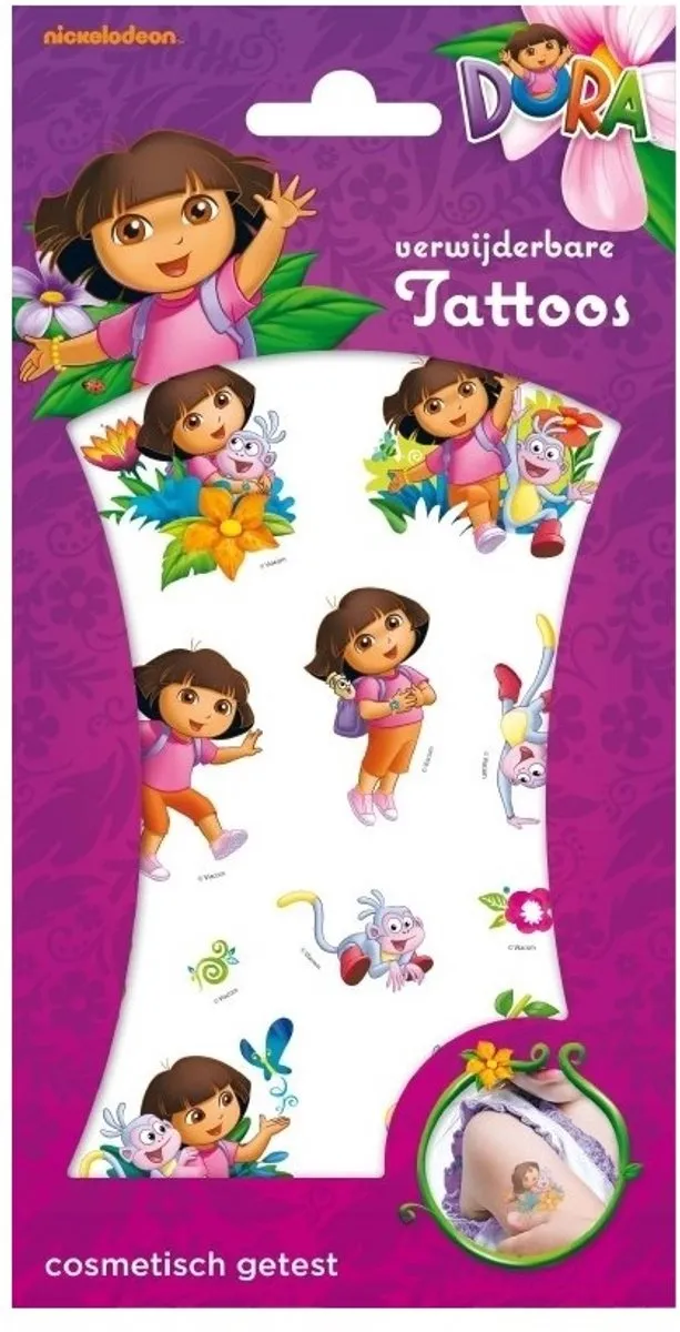 Nickelodeon Dora Tattoo Tijdelijke Tattoos