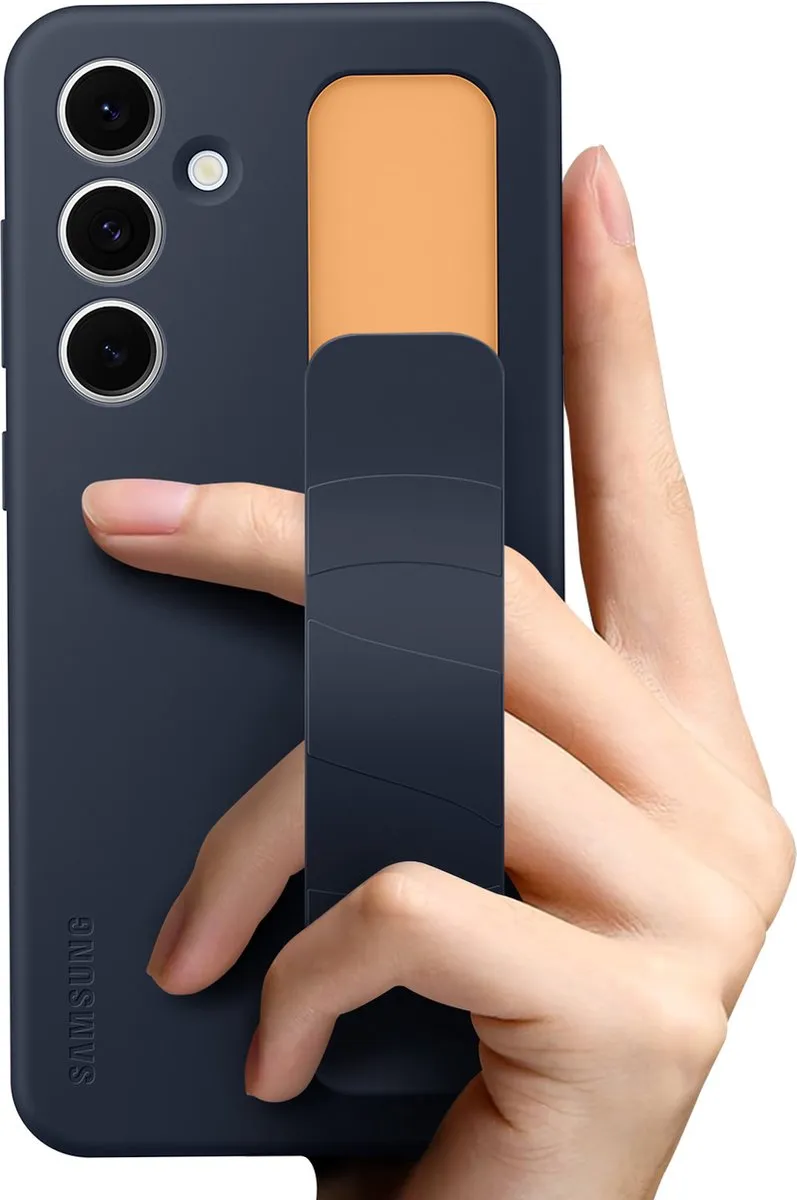 Samsung Galaxy S24 FE Standing Grip Case EF-GS721CNEGWW - Blauw Zwart