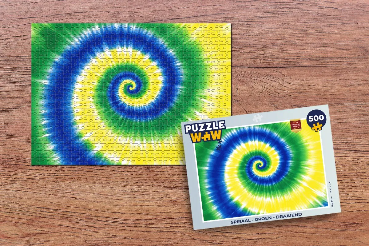 PuzzleWow Spiraal Draaiend Puzzel 500 Stuks - Groen