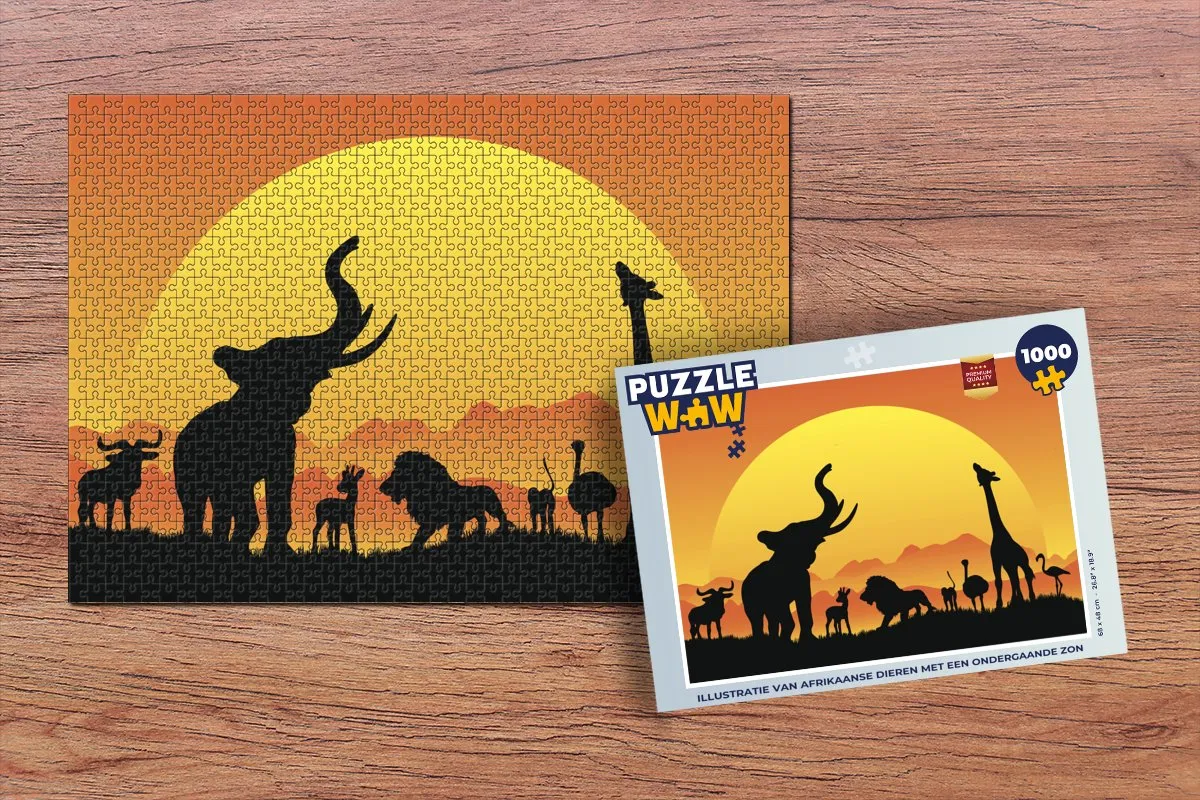 PuzzleWow Afrikaanse Dieren Legpuzzel 1000 Stuks