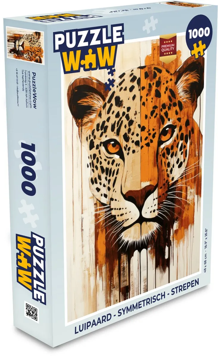 PuzzleWow Luipaard Legpuzzel 1000 Stuks