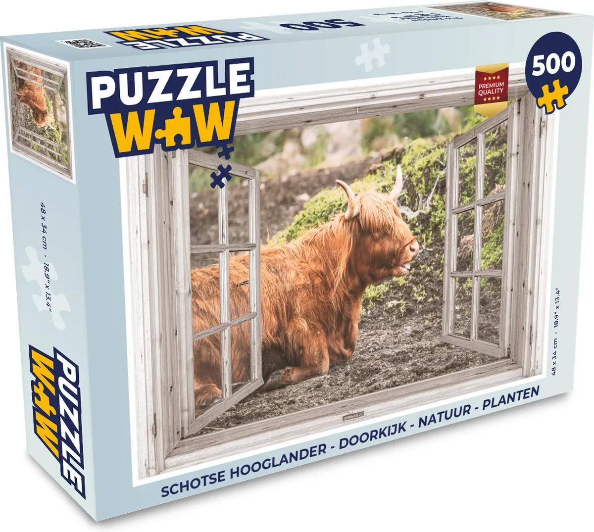 PuzzleWow Schotse Hooglander Legpuzzel 500 Stuks