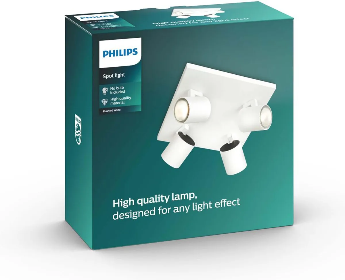 Philips Runner Opbouwspot 4-lichts - Wit