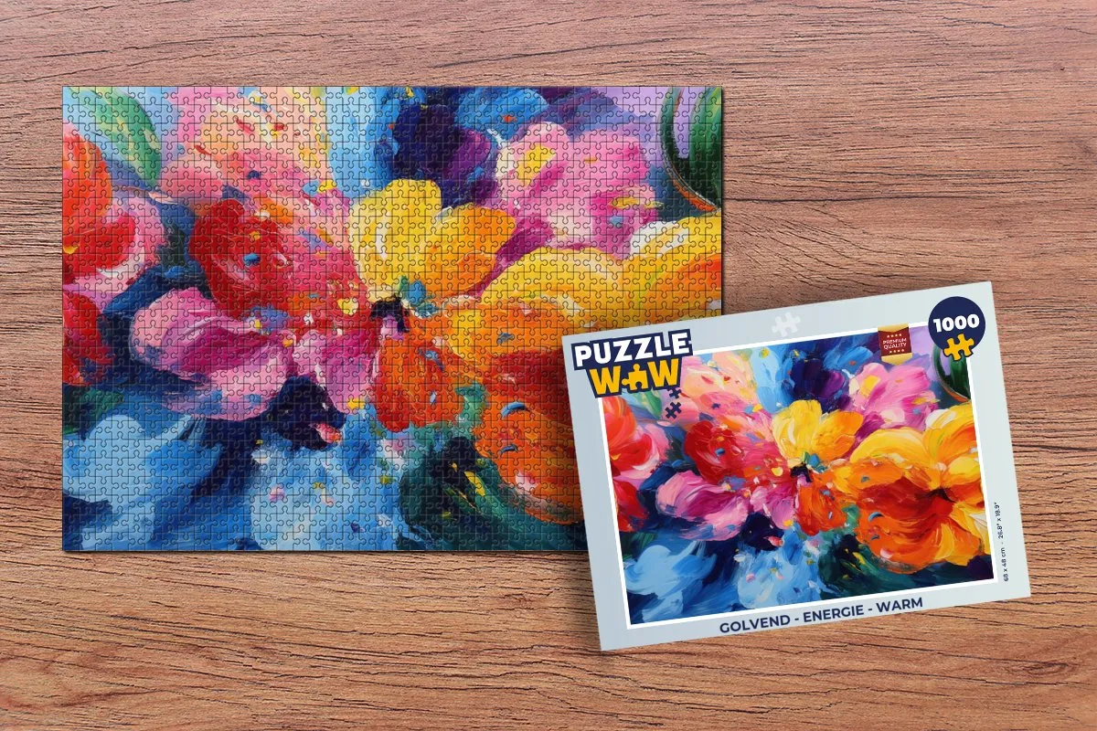 PuzzleWow Energie Warm Legpuzzel 1000 Stuks - Golvend