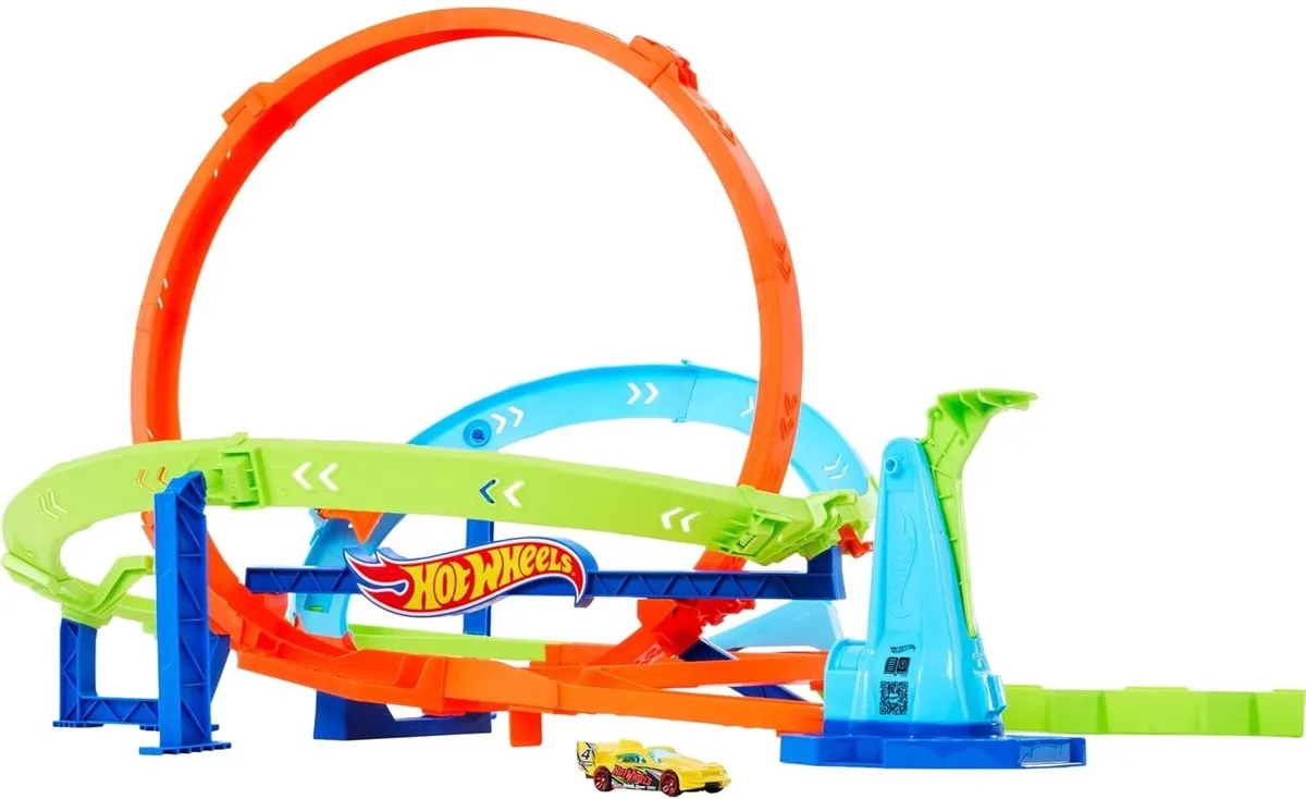 Hot Wheels Actie Cycloon Loopingset HTK16 - 4x D-cellen