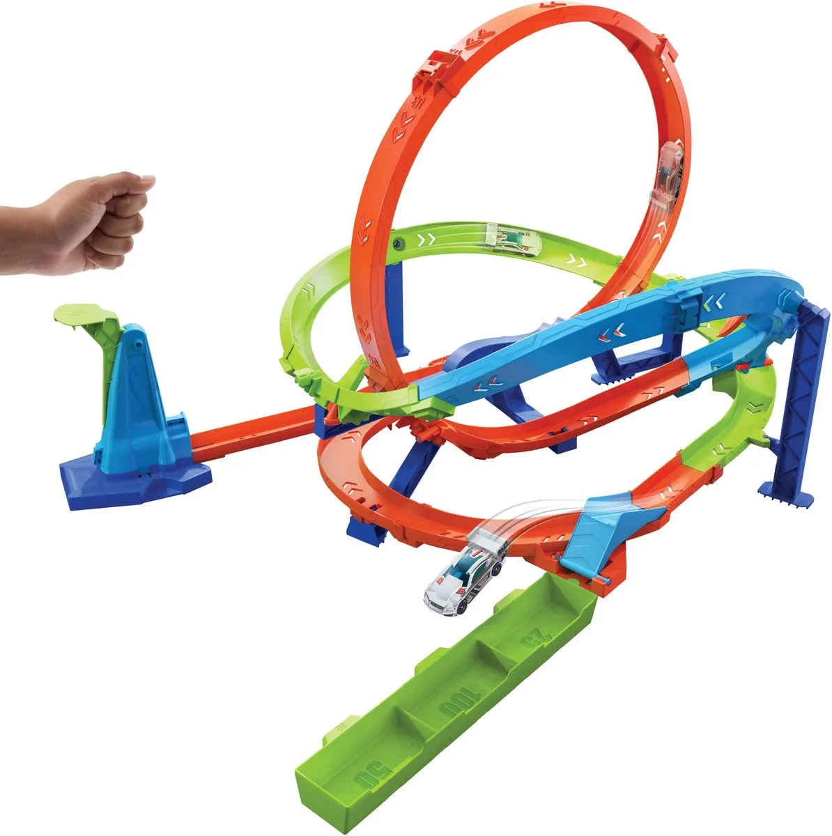 Hot Wheels Actie Cycloon Loopingset HTK16 - 4x D-cellen - afbeelding 6 van 6