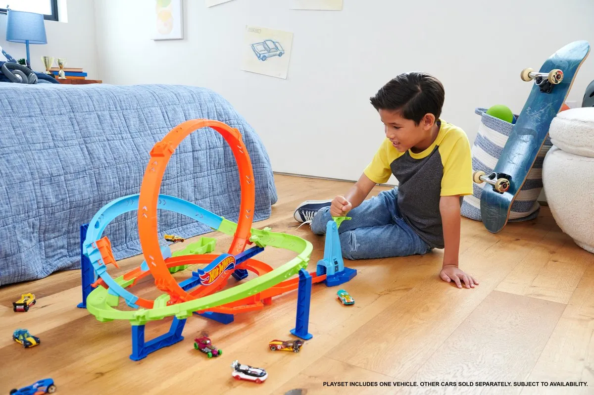 Hot Wheels Actie Cycloon Loopingset HTK16 - 4x D-cellen