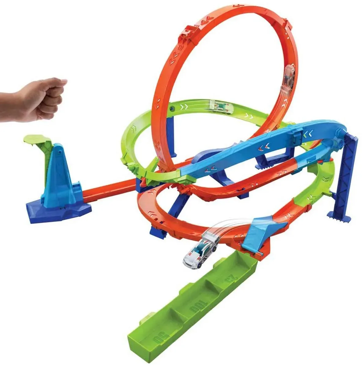 Hot Wheels Actie Cycloon Loopingset HTK16 - 4x D-cellen