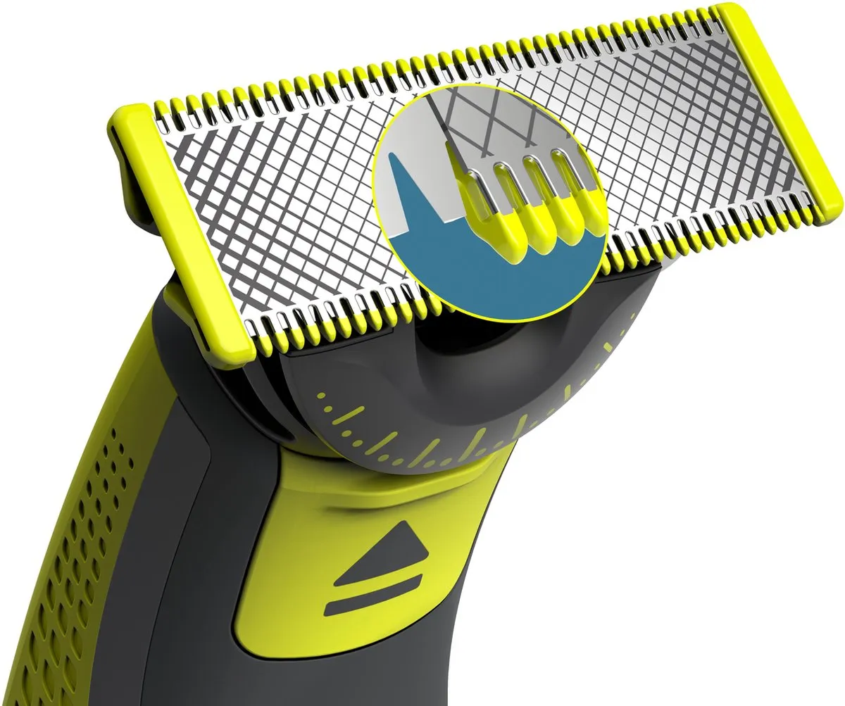 Philips OneBlade 360 QP2724/31 Trimmer - 3 Opzetkammen - Grijs/Limoen