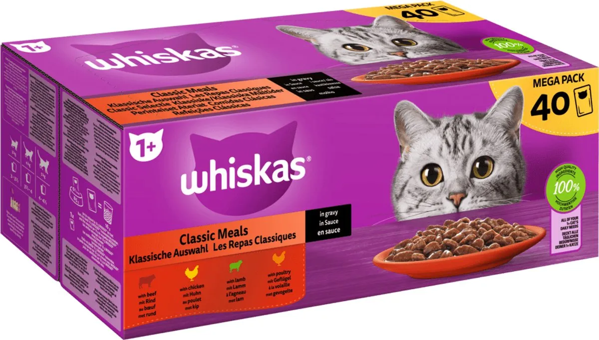 Whiskas 1+ Selectie Saus 40x85g