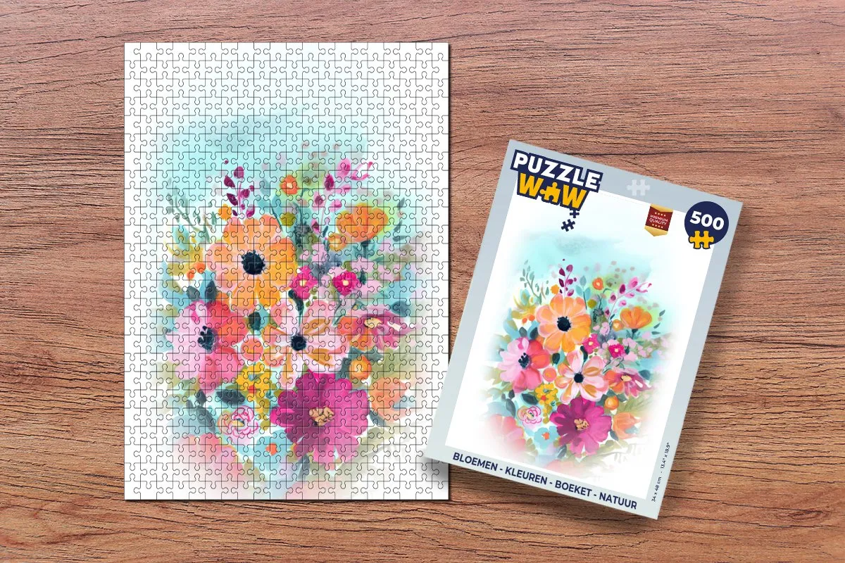PuzzleWow Bloemen Boeket Legpuzzel 500 Stuks - Multicolor