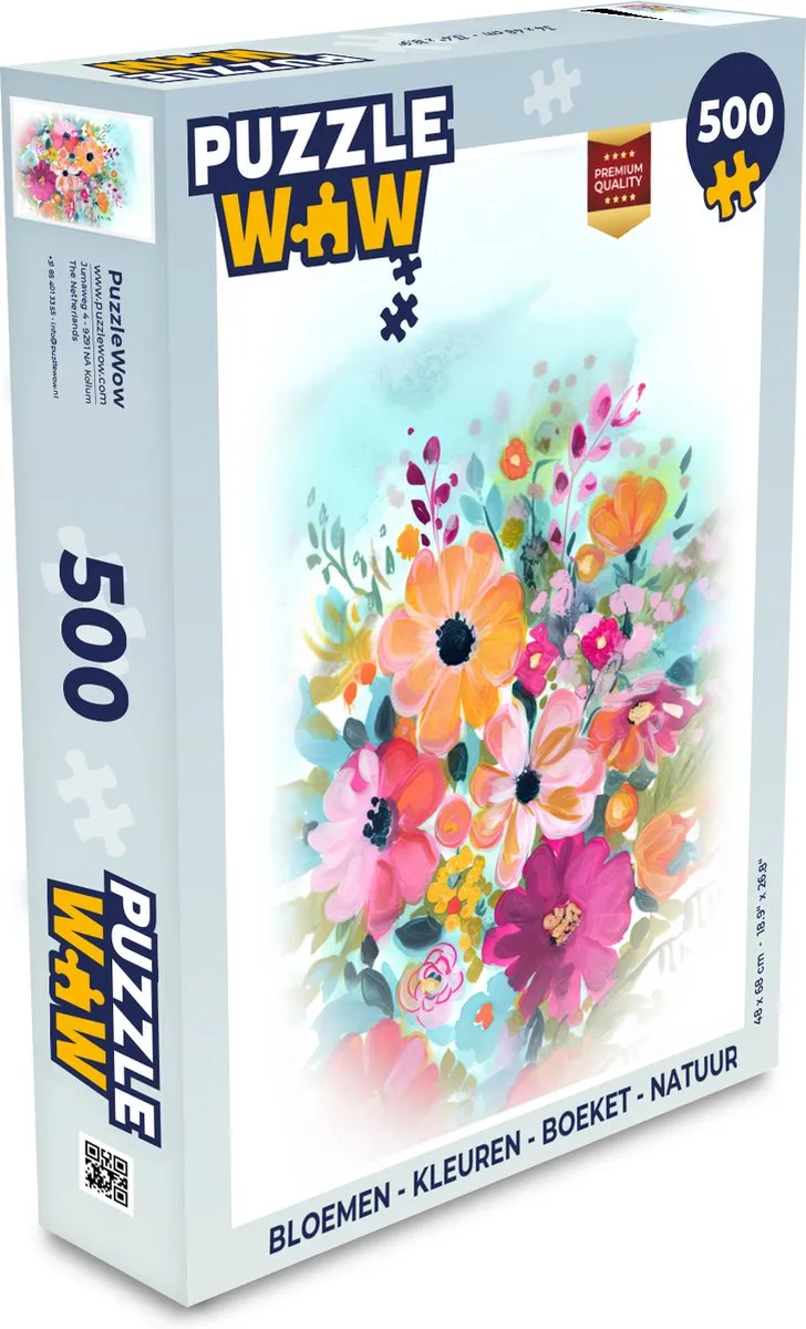 PuzzleWow Bloemen Boeket Legpuzzel 500 Stuks