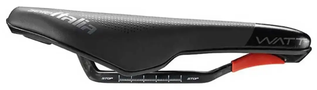 Selle Italia Watt Superflow Kit Carbon U3 Zadel - U3 - (133 x 255 mm) OEM Versie (zwart inplaats van rood en geen hoogglans op de punt - afbeelding 4 van 6