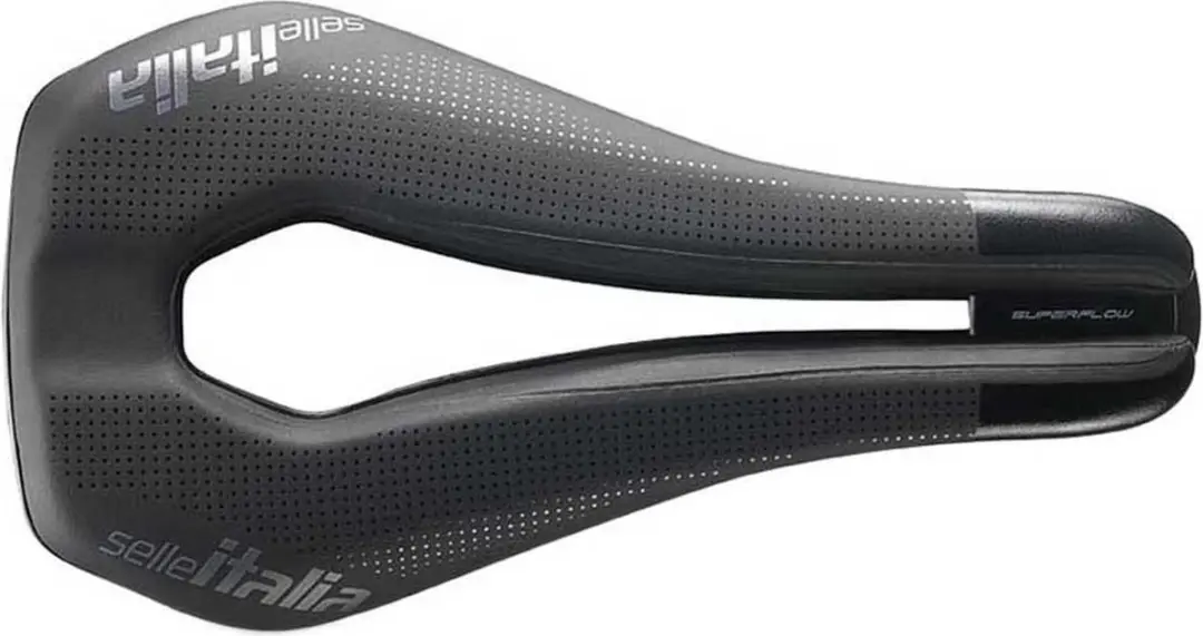 Selle Italia Watt Superflow Kit Carbon U3 Zadel - U3 - (133 x 255 mm) OEM Versie (zwart inplaats van rood en geen hoogglans op de punt - afbeelding 5 van 6