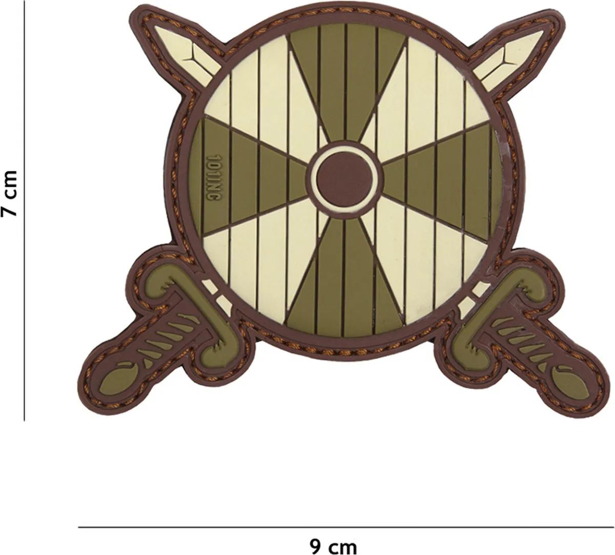 101 Inc Embleem 3D Viking Schild Groen