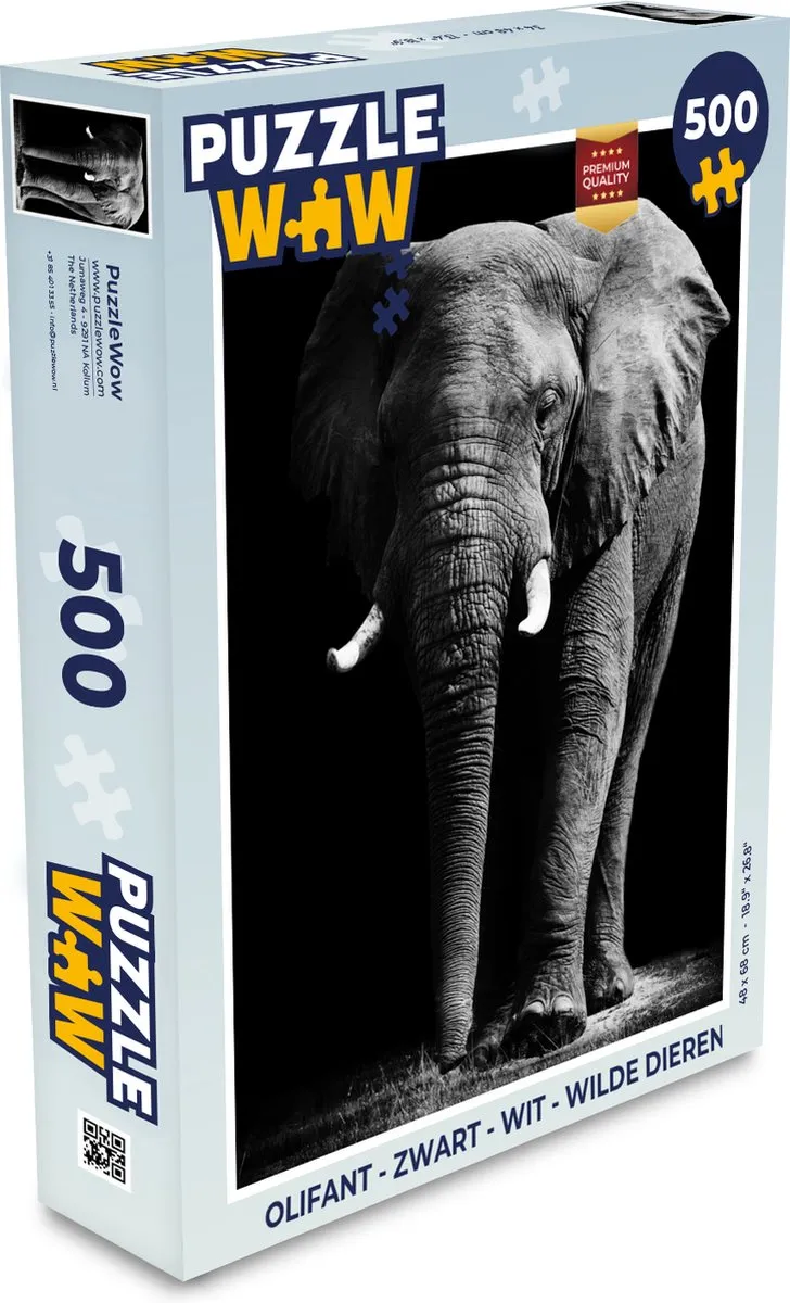 PuzzleWow Wilde Dieren Puzzel 500 Stuks