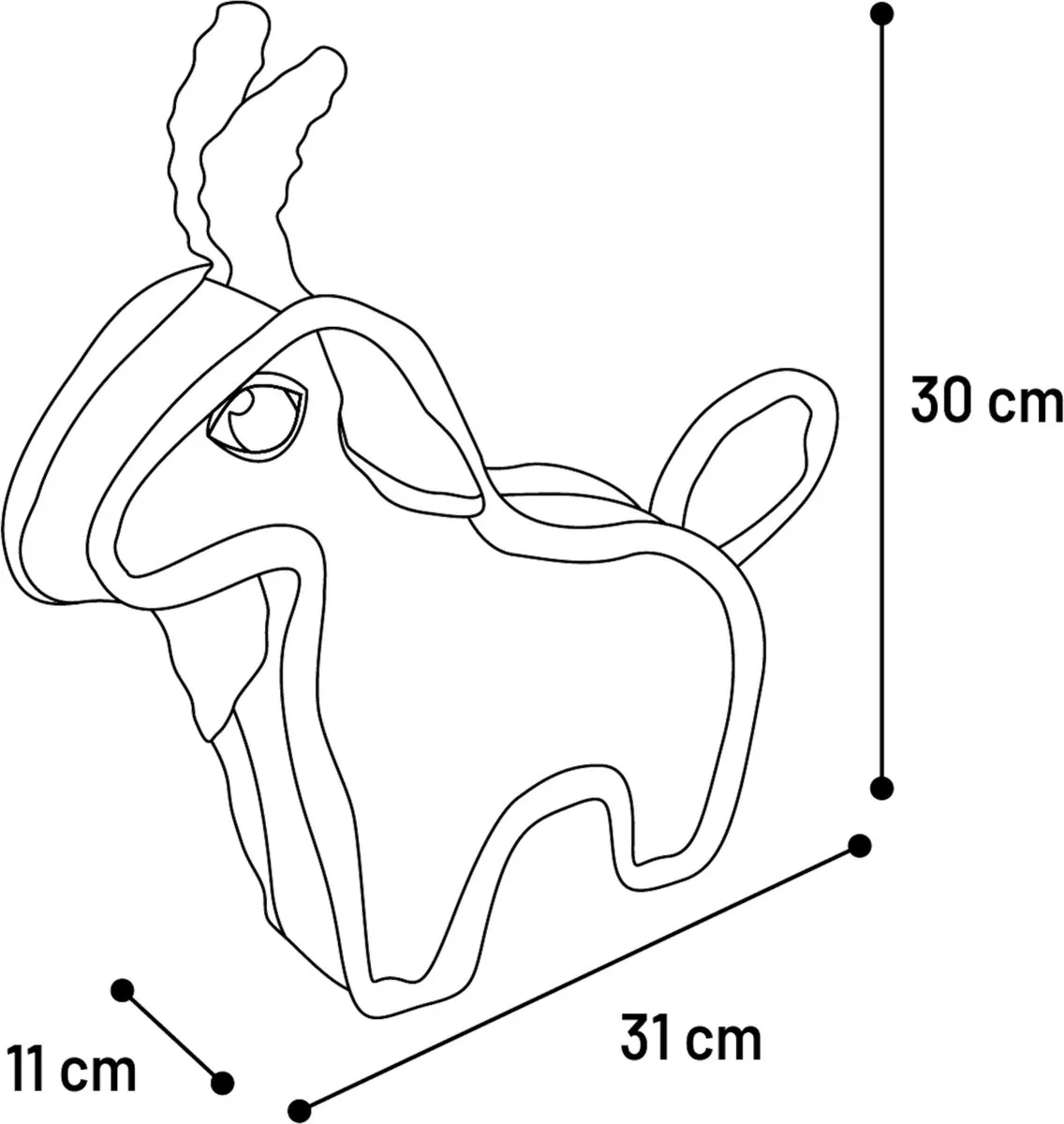 Flamingo Blata Bok Groen 11x31x30cm