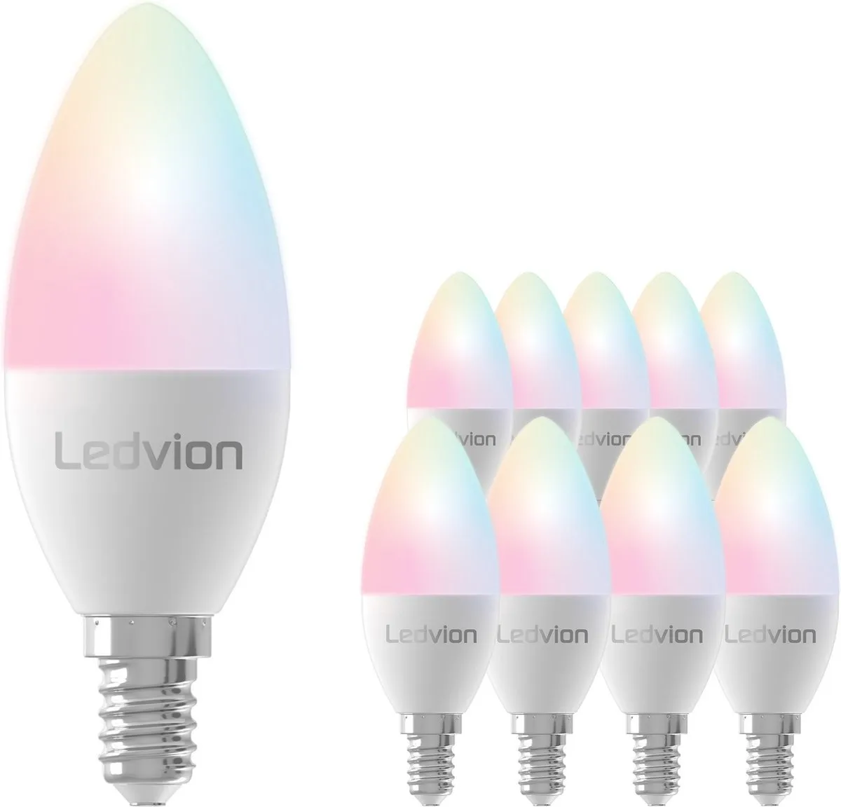 Ledvion 10x Smart RGB+CCT E14 LED Lamp 5W