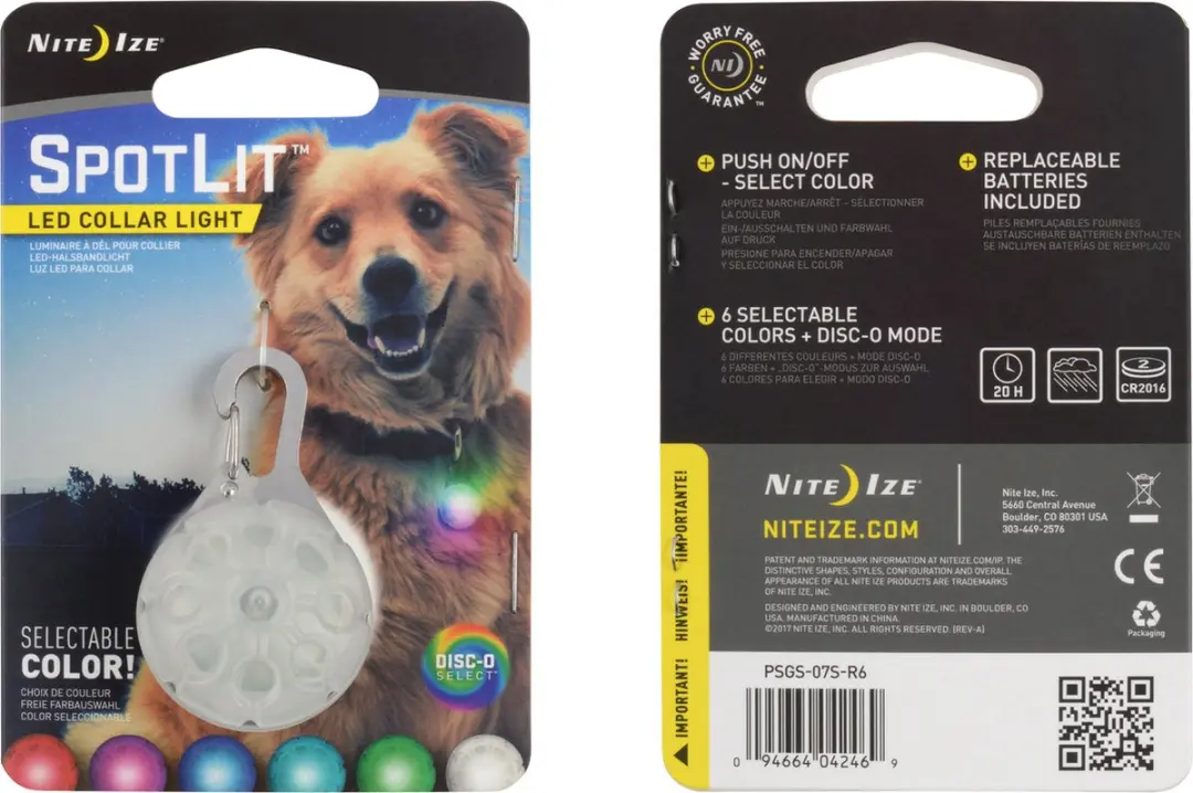 Nite Ize SpotLit Halsbandlamp Disco - Multicolor - afbeelding 4 van 4