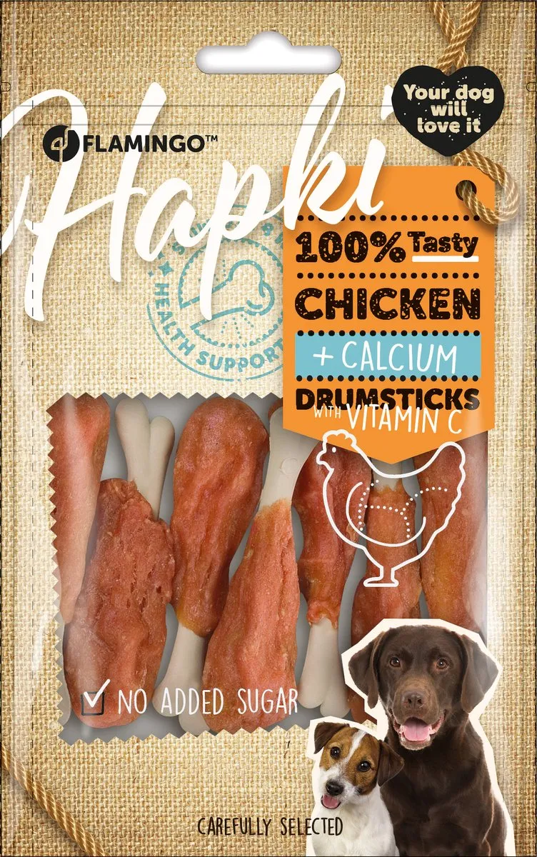 Flamingo Chick'n Calcium Bone Hondensnack 85g - 3 Stuks