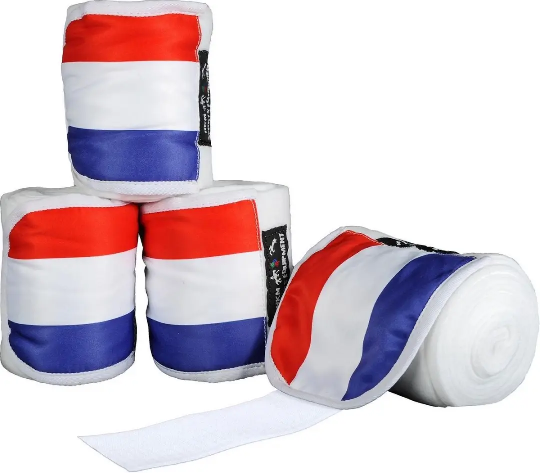 HKM Polarfleece bandage Flags wit