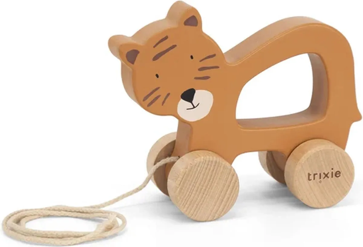 Trixie Mr. Tiger Houten Trekspeeltje - Oranje