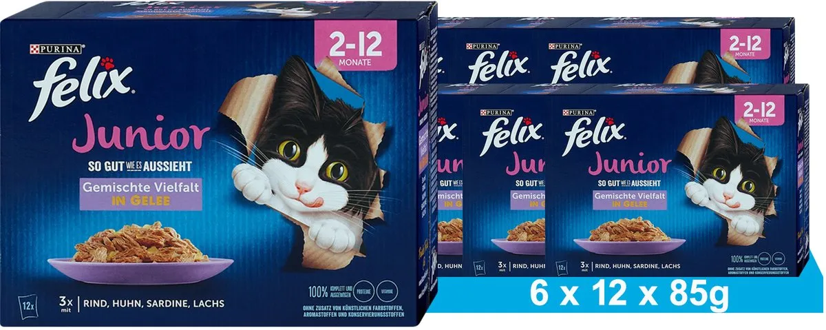 Felix Junior Natvoer voor Katten