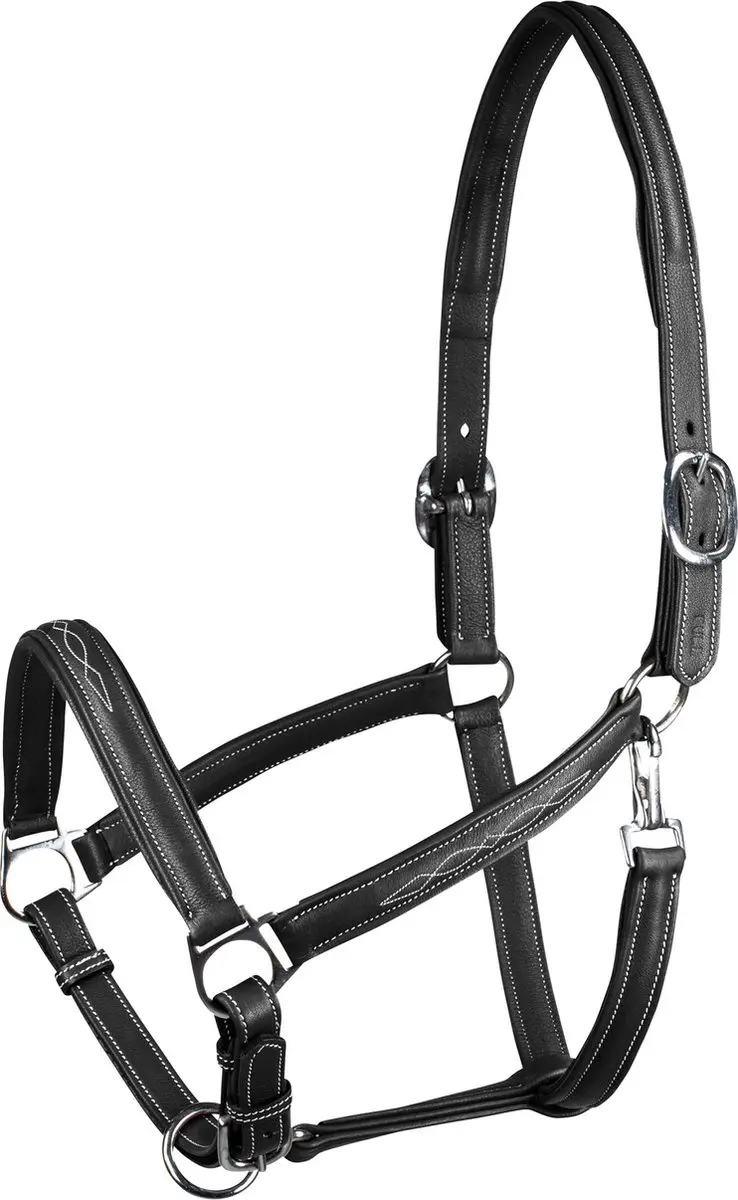 Horze Warren Zacht Leren Halster, Black, Vollblut