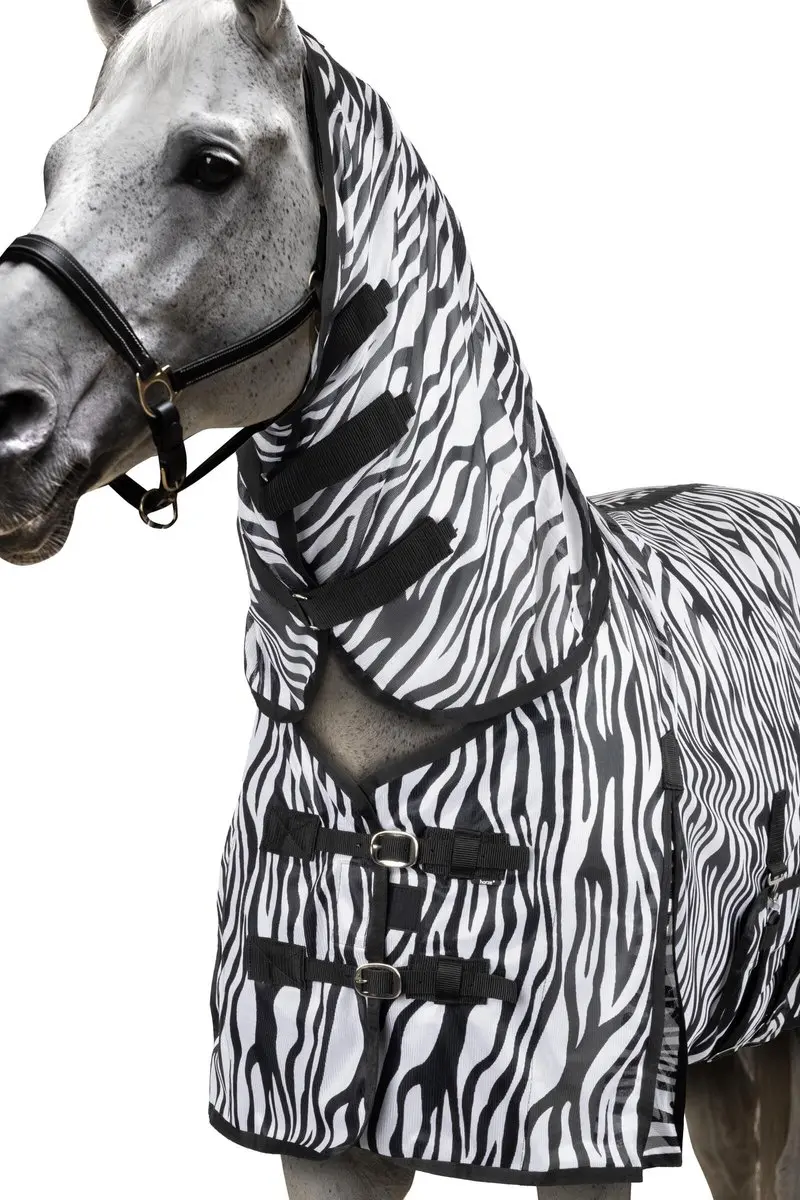 Horze Defender Vliegendeken 135 zebra - afbeelding 2 van 6