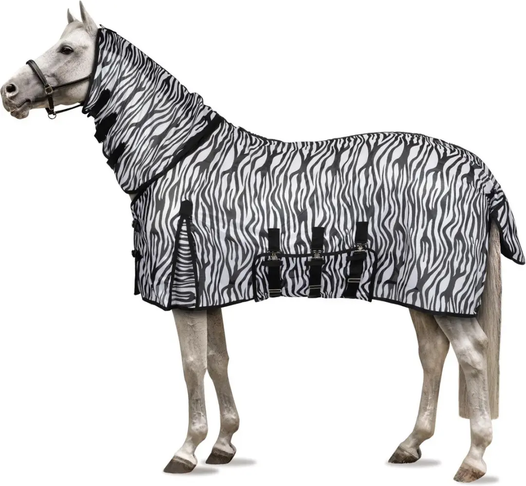 Horze Defender Vliegendeken 135 zebra