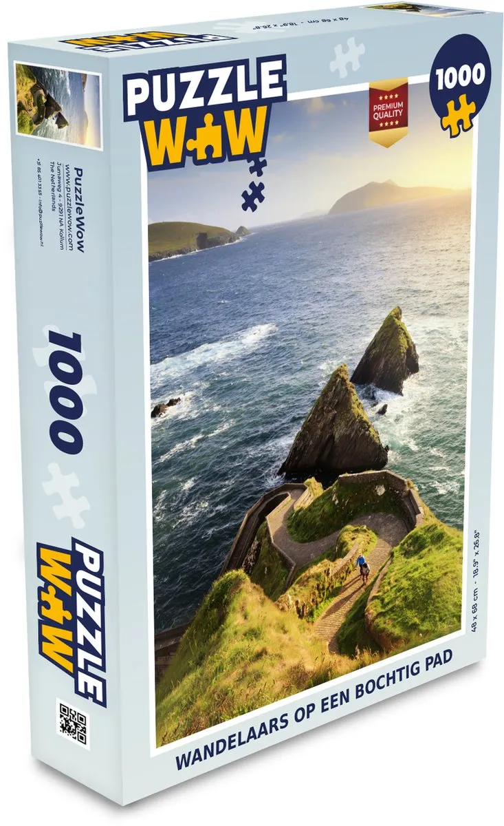 PuzzleWow Wandelaars op een Bochtig Pad Legpuzzel 1000 Stuks