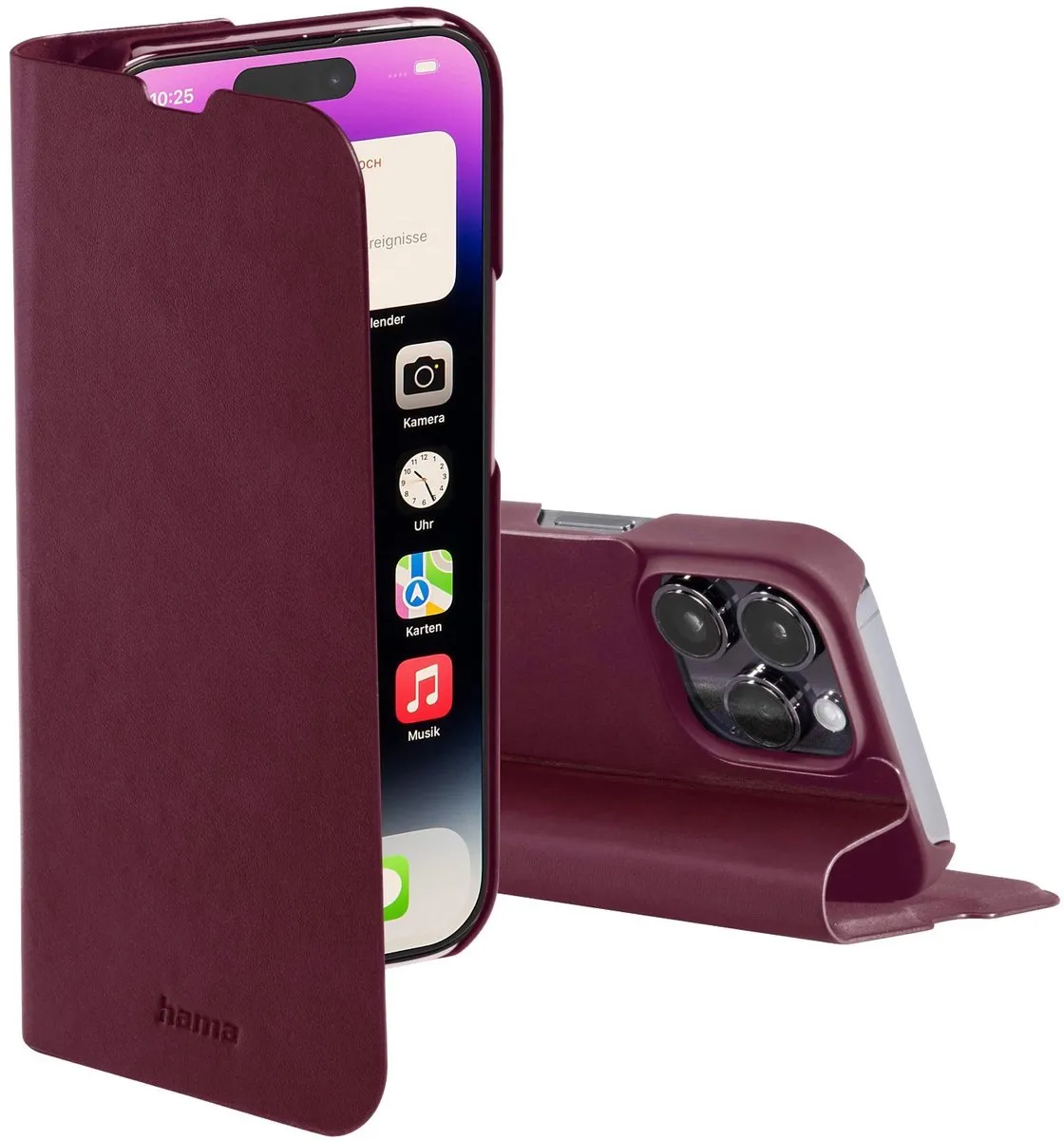 Hama Booklet Guard Pro Bordeaux iPhone 14 Pro Hoesje - afbeelding 2 van 6