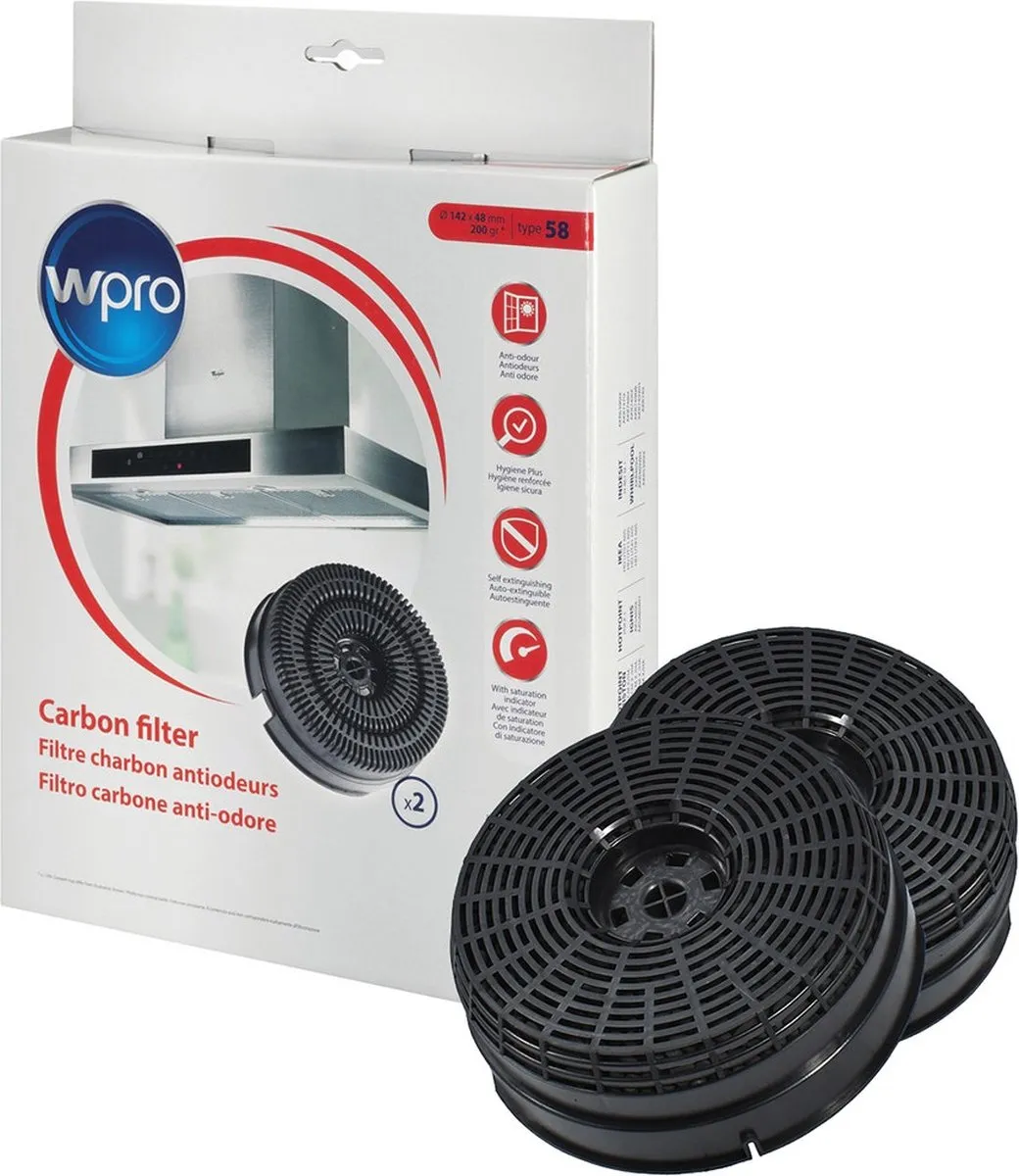 Whirlpool Koolstoffilter FIL 220 - 2 Stuks - Zwart