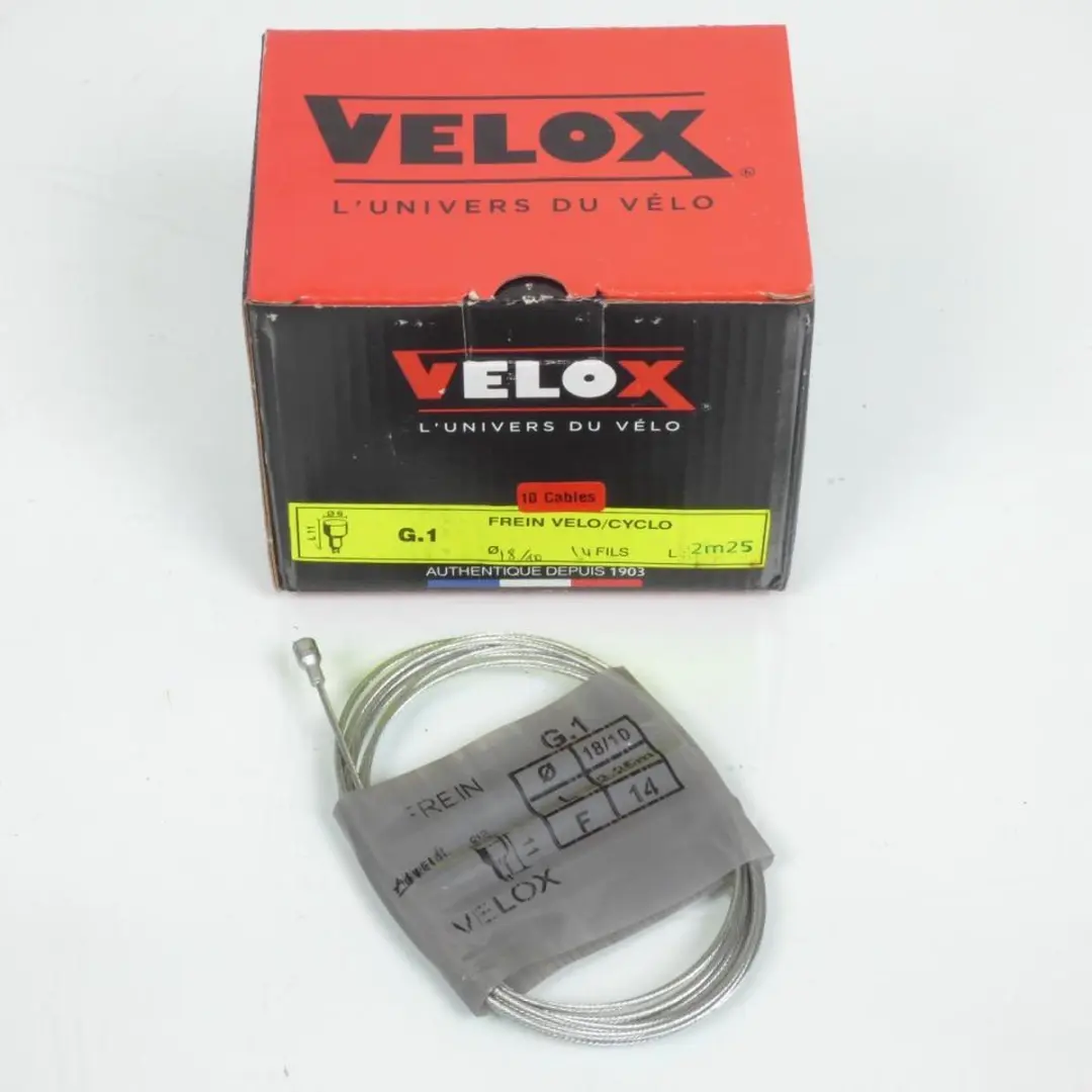 10 velox remkabels voor bromfiets mbk 50 51 Ø1.8x2.25m peerkop 6x11 nieuw