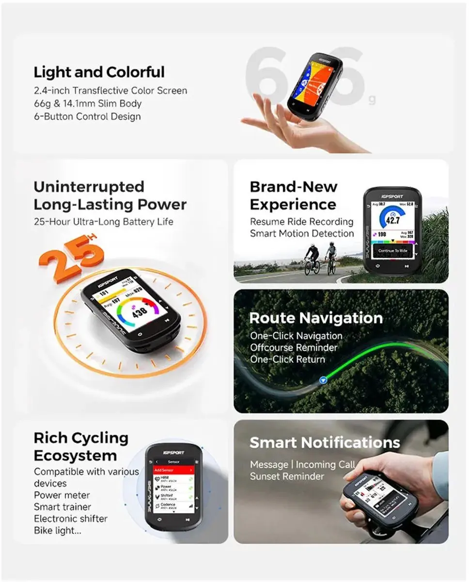 Igpsport BSC200S GPS Fietscomputer - afbeelding 5 van 6