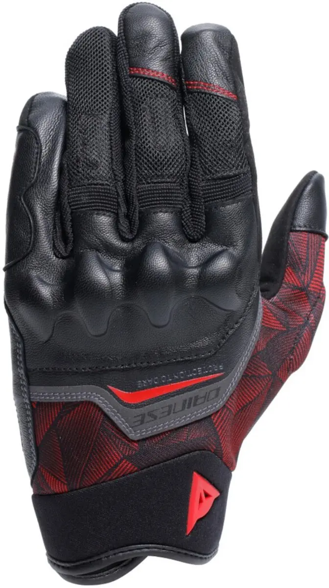 Dainese Ermex Zwart Lava Rood Handschoenen